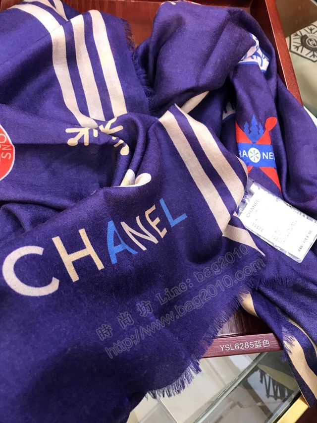 CHANEL圍巾 秋冬新款 高端經典牛貨 香奈兒水絨女圍巾  llwj6741